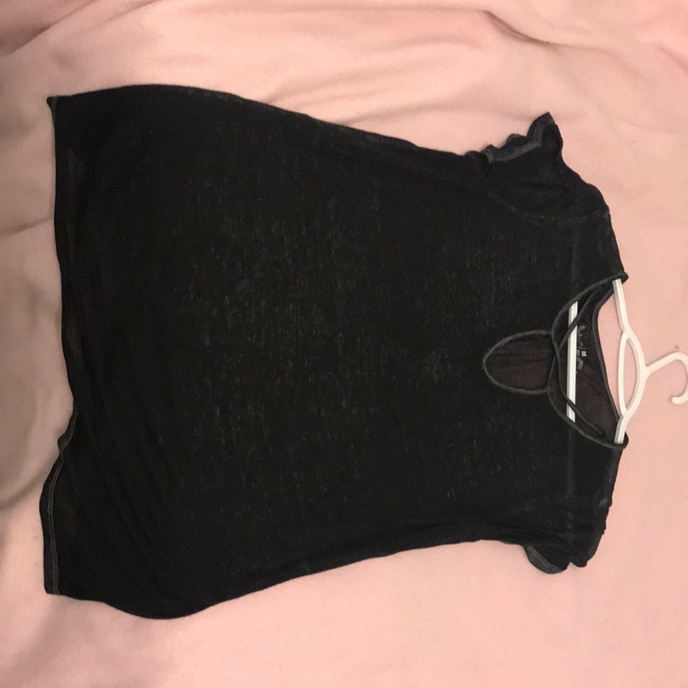 Black see through top